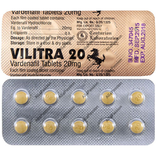 Vilitra 20 mg (vardénafil)
