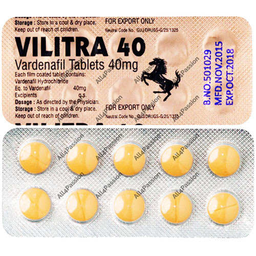 Vilitra 40 mg (vardénafil)