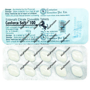Cenforce Soft 100 mg (citrato de sildenafil)